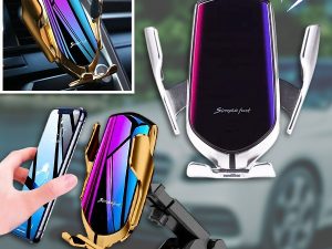 Pametni brezžični polnilec in držalo za telefon za avtomobile | DELUXE