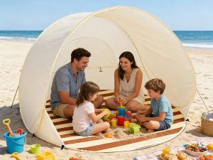 Pop-Up šotor za plažo - UPF50+ senčnik, 120x120x100 cm | POPYTENT